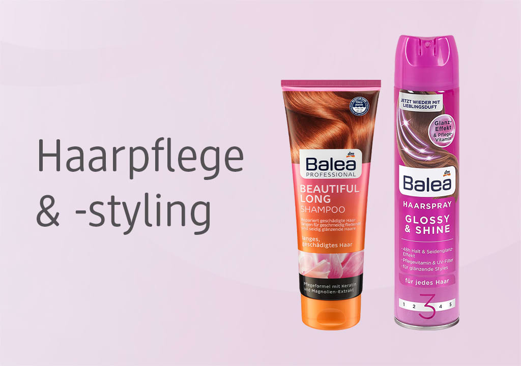 Zwei Haarpflege und Styling Produkte von Balea