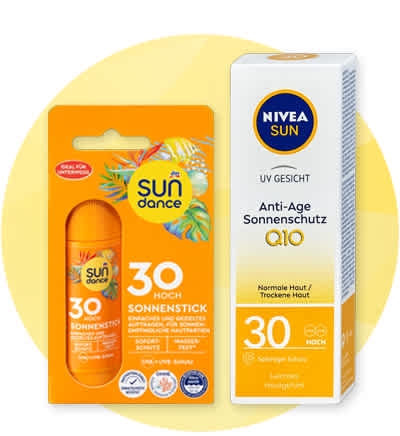 Sundance Sonnenstick und Nivea Sun Anti-Age Sonnenschutz 