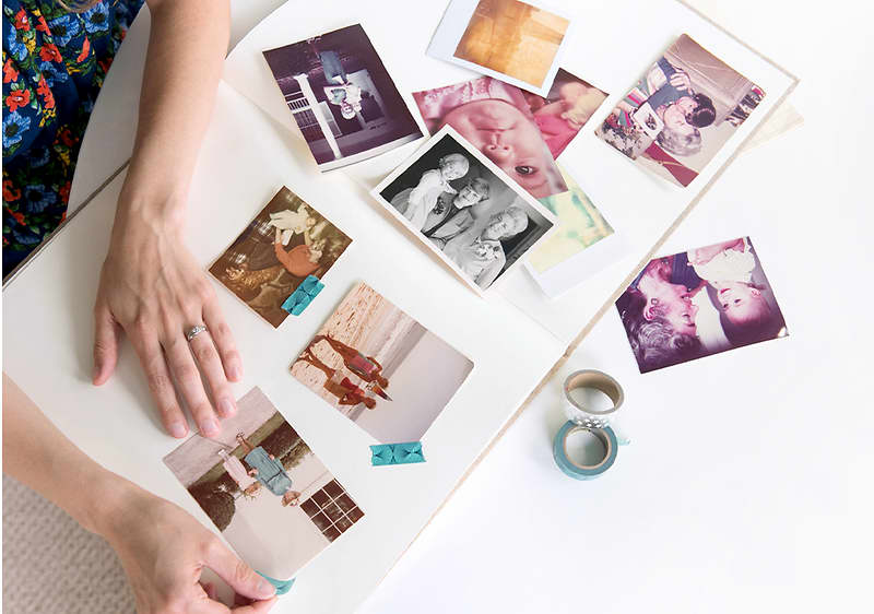 Scrapbooking Ideen mit Mini Polaroid Bildern