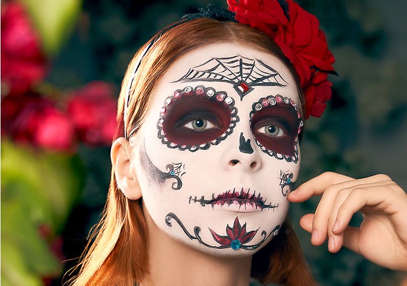 Skelett schminken sugar scull la catrina schminken dm de