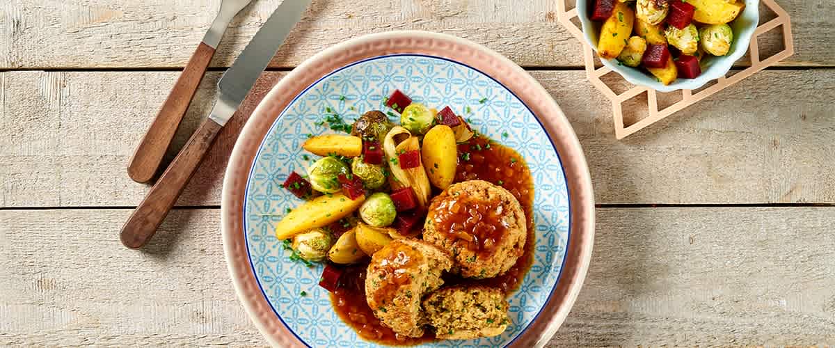 Vegane Hacksteaks in Bratensauce | dm