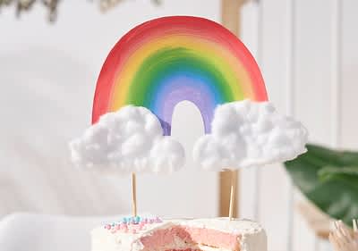 Regenbogen Cake Topper für den Kindergeburtstag