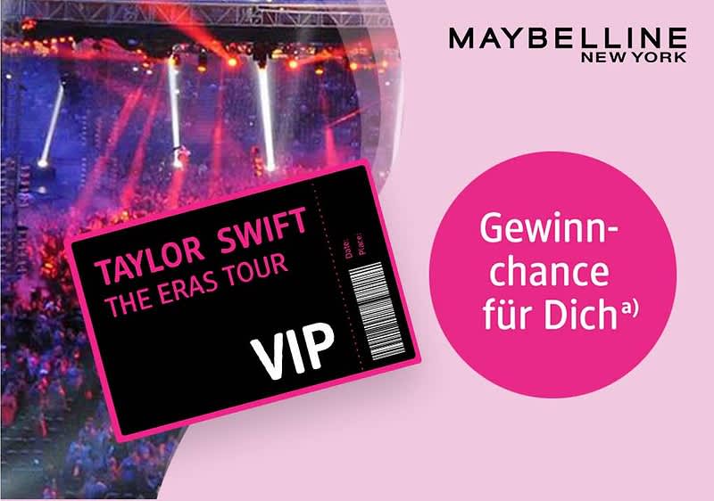 Maybelline Aktion Taylor Swift Tickets Bühnenbild