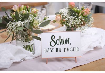 Tafel-Schild auf Klammer mini - Platzkarte - Deko Hochzeit
