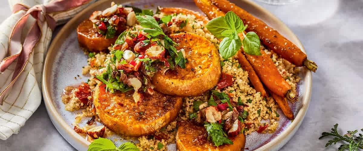 Veggie Weihnachtsmenü mit Kartoffel-Möhren-Gemüse | dm