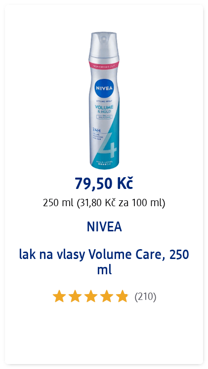 lak na vlasy Volume Care, 250 ml