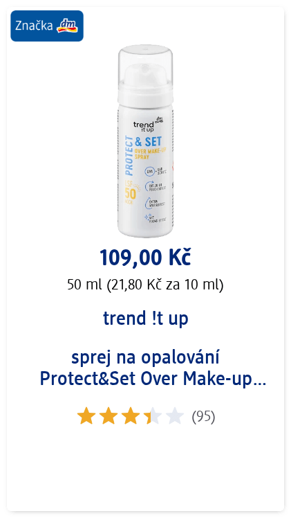 trend !t up sprej na opalování Protect&Set Over Make-up OF50, 50 ml
