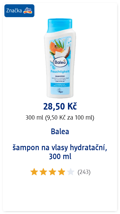 Balea šampon na vlasy hydratační, 300 ml
