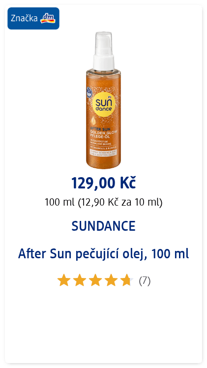 SUNDANCE After Sun pečující olej, 100 ml