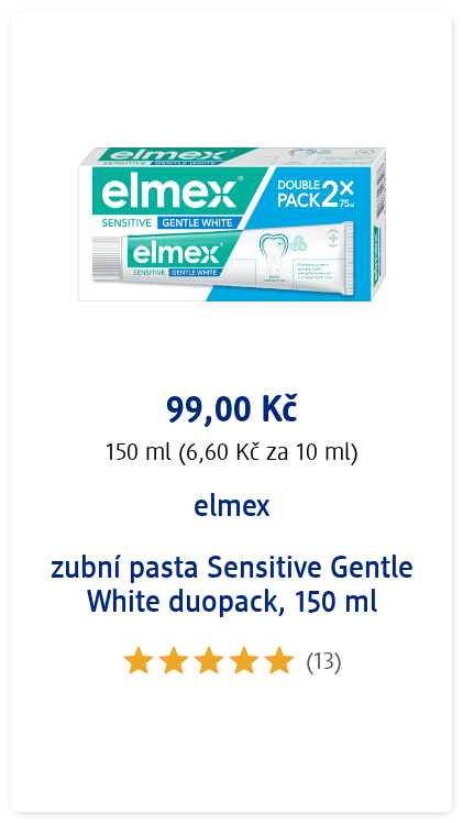 zubní pasta Sensitive Gentle White duopack, 150 ml