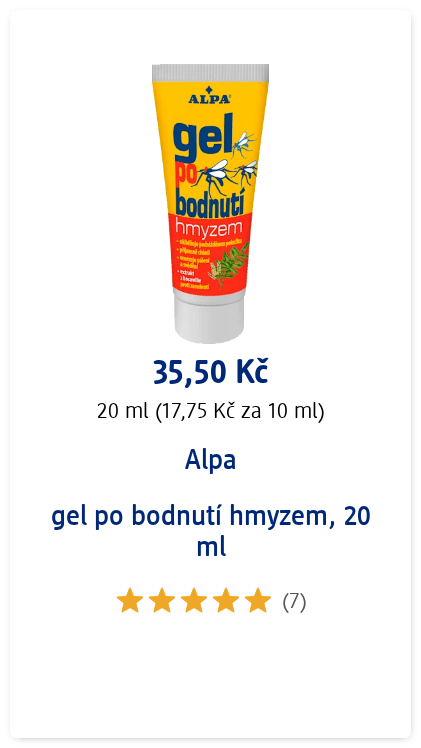 gel po bodnutí hmyzem, 20 ml