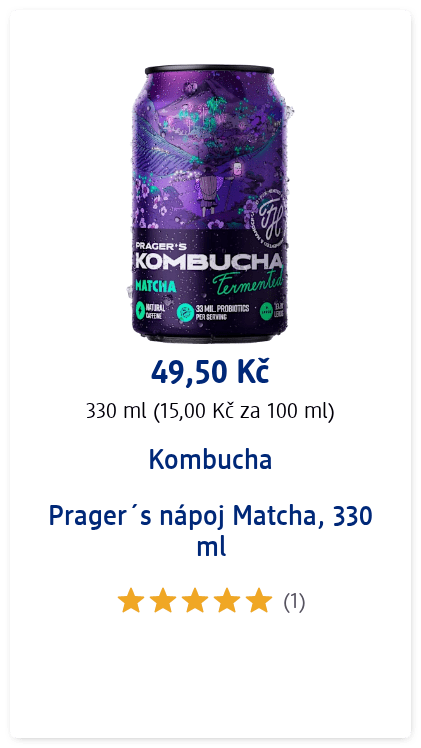Kombucha Prager´s nápoj Matcha, 330 ml