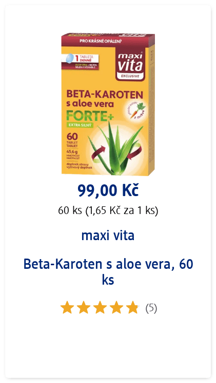 maxi vita Beta-Karoten s aloe vera, 60 ks