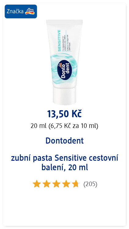 Dontodent zubní pasta Sensitive cestovní balení, 20 ml