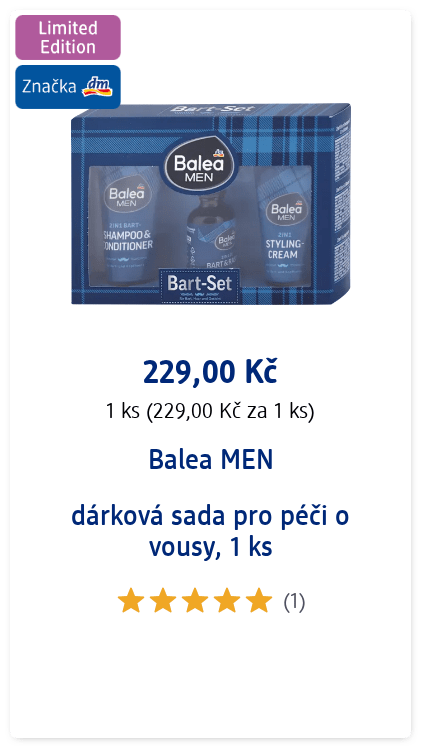 Balea MEN dárková sada pro péči o vousy, 1 ks