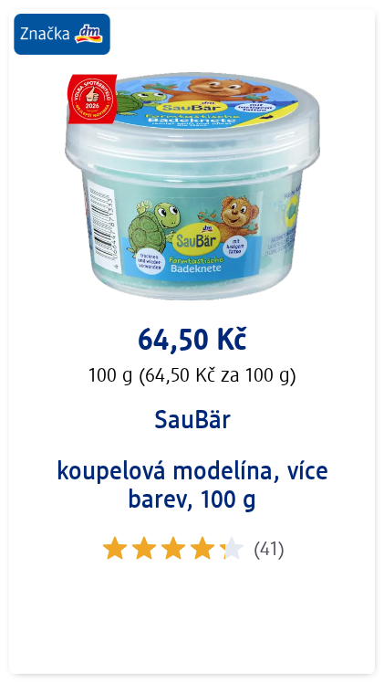 SauBär koupelová modelína, více barev, 100 g