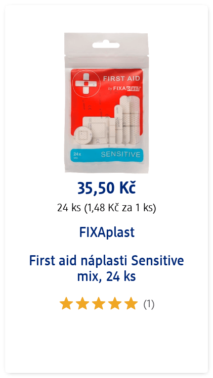 First aid náplasti Sensitive mix, 24 ks