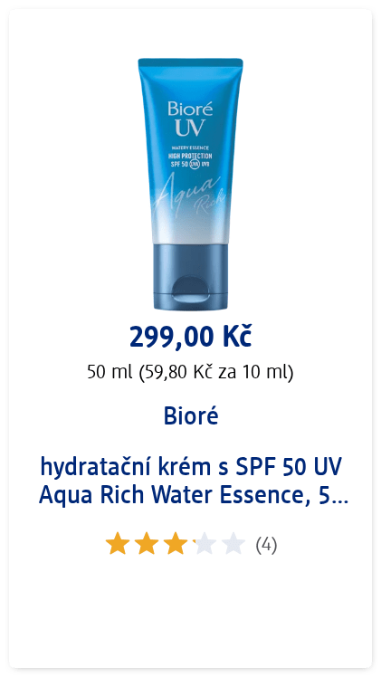 Bioré hydratační krém s SPF 50 UV Aqua Rich Water Essence, 50 ml
