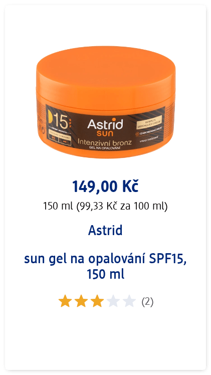 sun gel na opalování SPF15, 150 ml