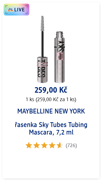 řasenka Sky Tubes Tubing Mascara, 7,2 ml
