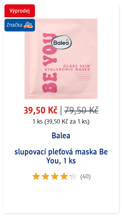 slupovací pleťová maska Be You, 1 ks