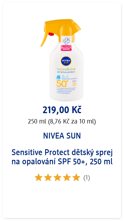 NIVEA SUN Sensitive Protect dětský sprej na opalování SPF 50+, 250 ml