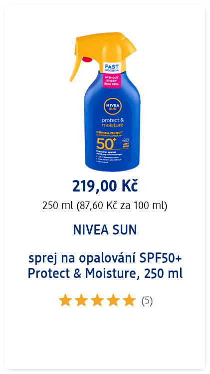 sprej na opalování SPF50+ Protect & Moisture, 250 ml