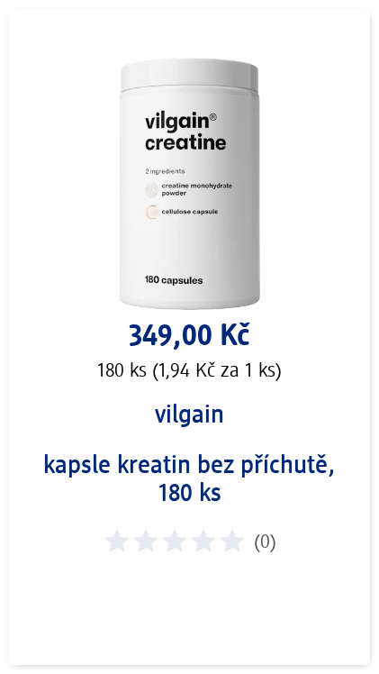 kapsle kreatin bez příchutě, 180 ks