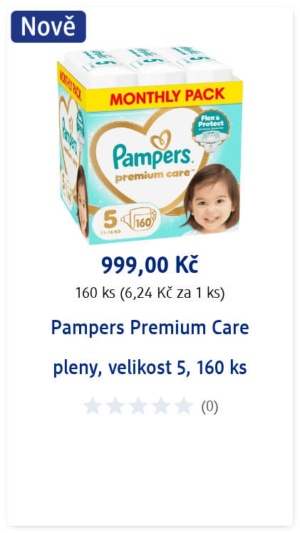 Pampers Premium Care pleny, velikost 5, 160 ks