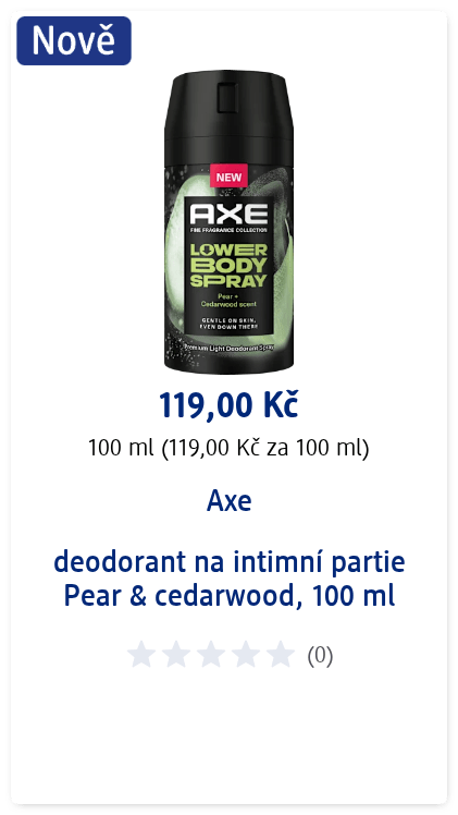 deodorant na intimní partie Pear & cedarwood, 100 ml