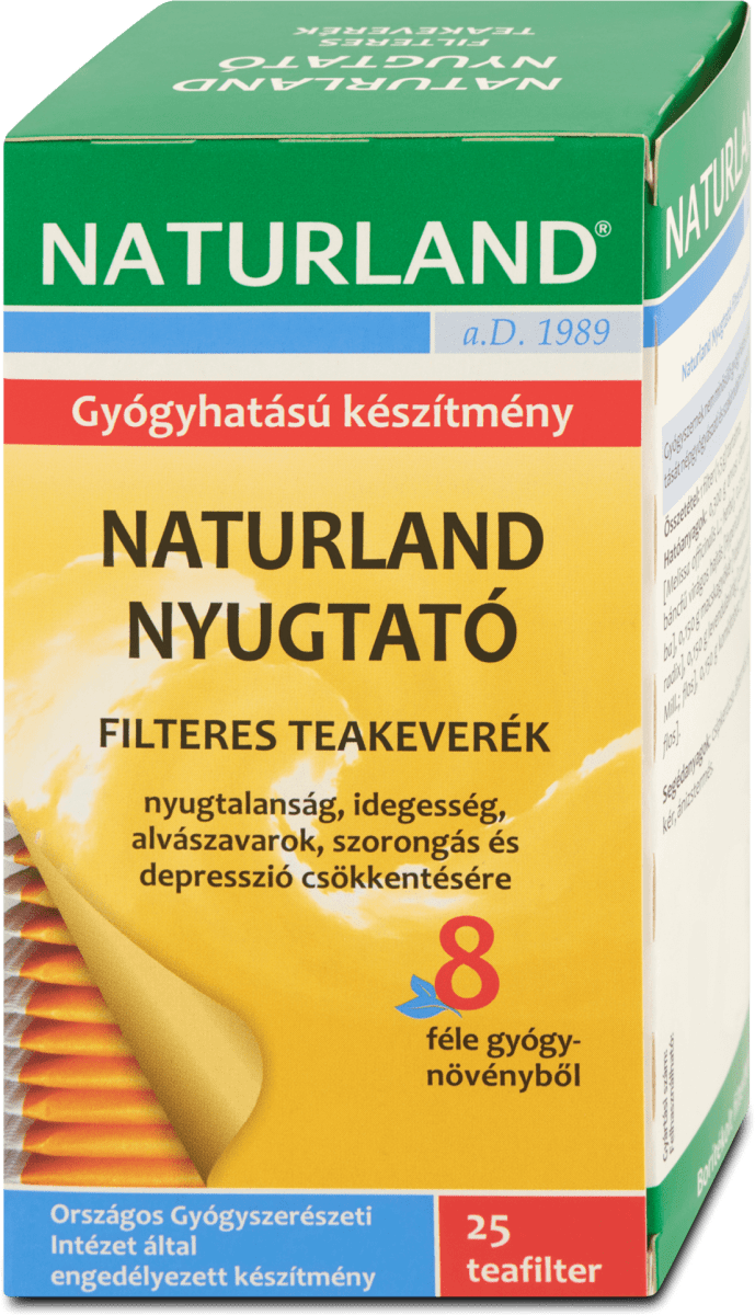 NATURLAND Nyugtató filteres tea, 25 filter, 37,5 g dm.hu