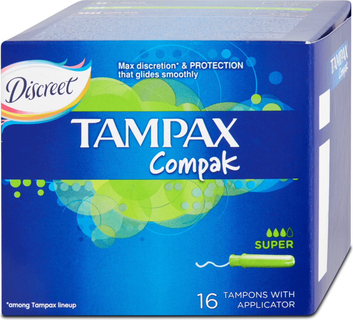 Tampax Compak tampony s aplikátorem Super, 16 ks dm.cz