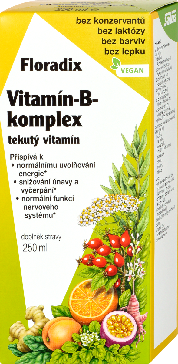 Floradix VitamínBkomplex tekutý vitamín, 250 ml dm.cz