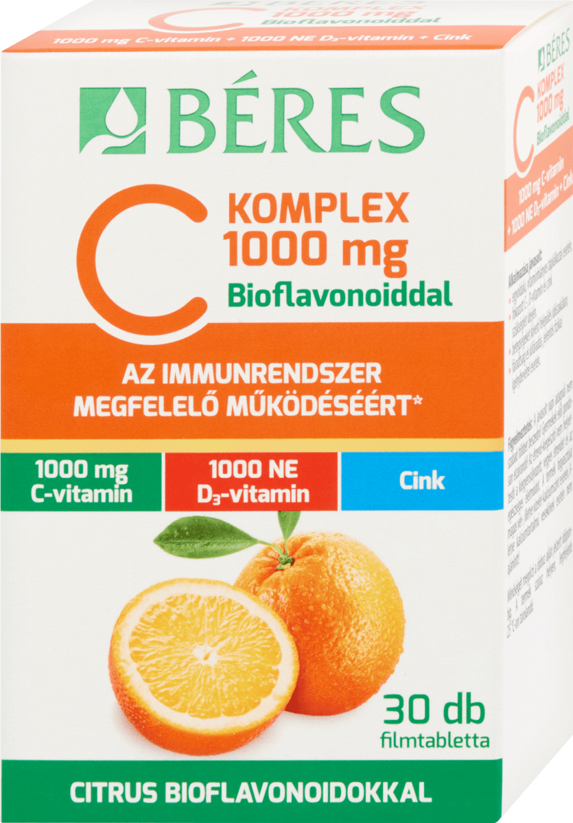 Béres Cvitamin 1000 mg komplex bioflavonoiddal, 30 db dm.hu