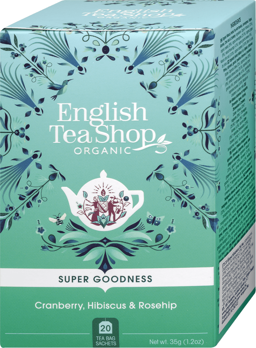 English Tea Shop Bio tea, áfonyahibiszkusz, 20 filter, 35 g dm.hu