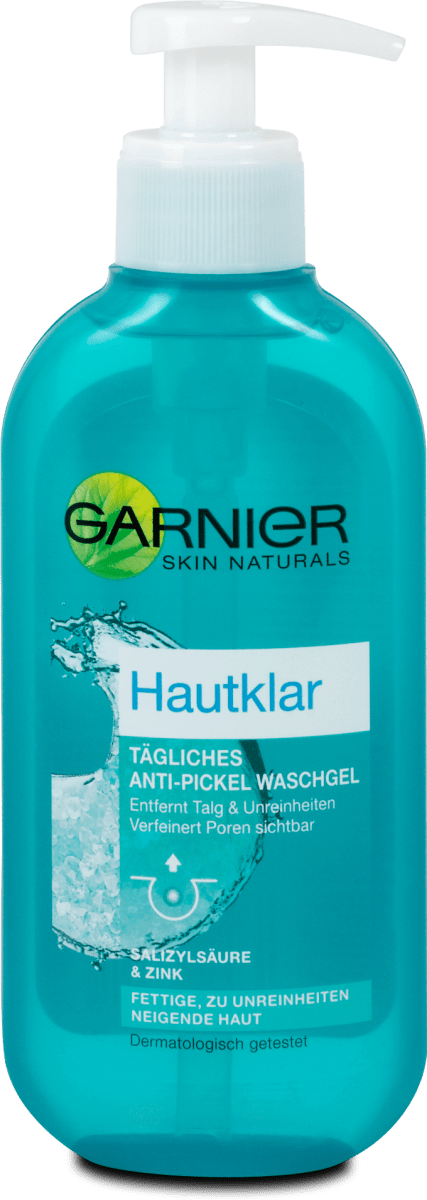 Garnier Skin Naturals Hautklar Tägliches Anti-Pickel Waschgel, 200 ml ...