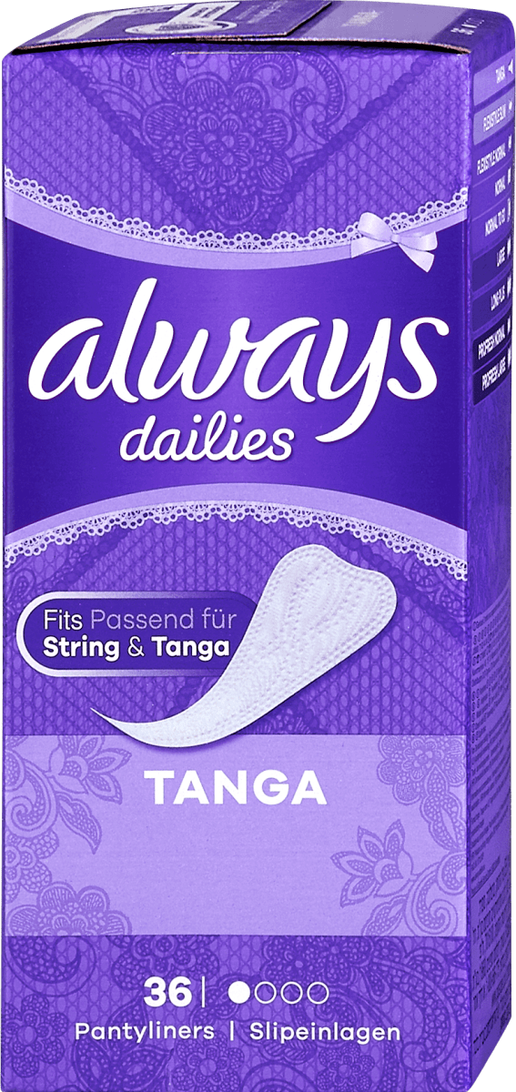 always dailies String & Tanga Slipeinlagen, 36 St dm.at