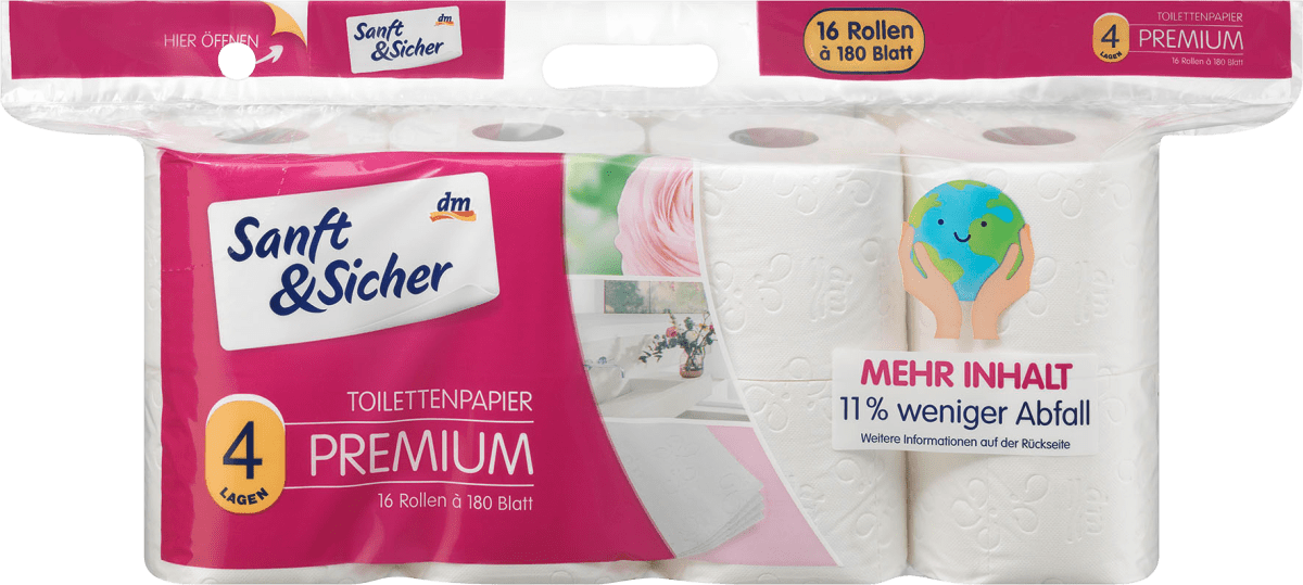 144 Rollen Toilettenpapier Klopapier 4-lagig 150 Blatt hochweiß extra weich 