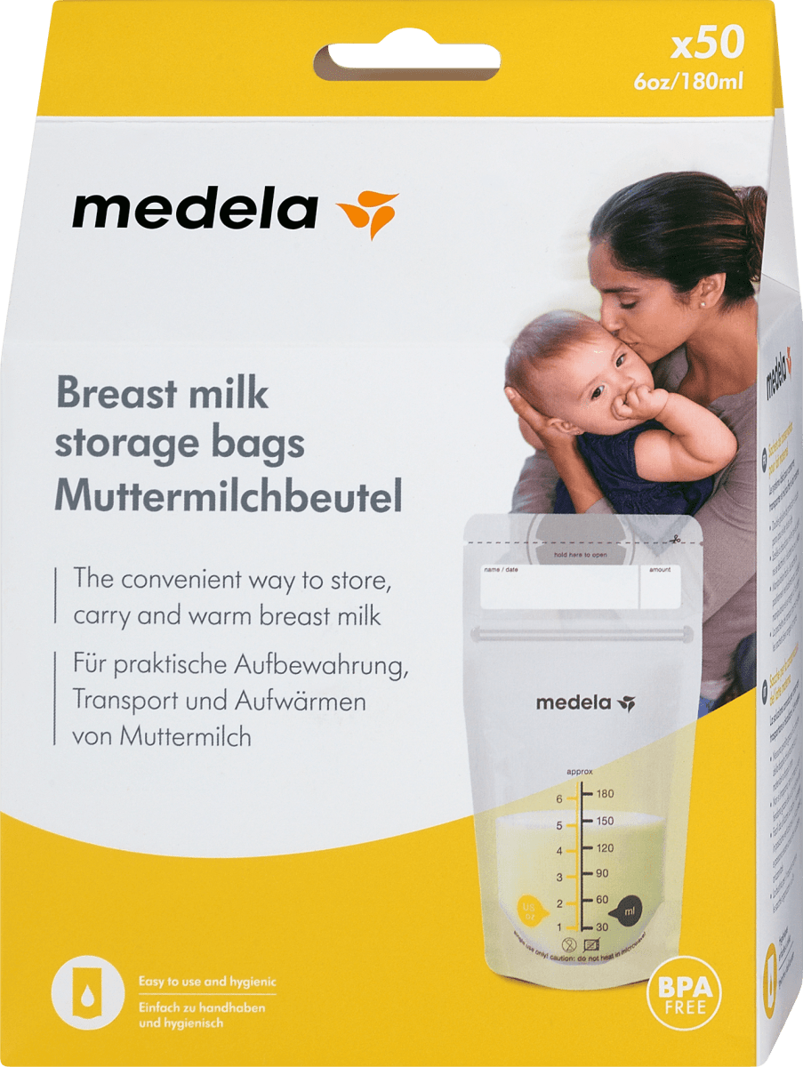 Medela Muttermilchbeutel 25 Stück 180 ml mit Doppelverschluss TOP 