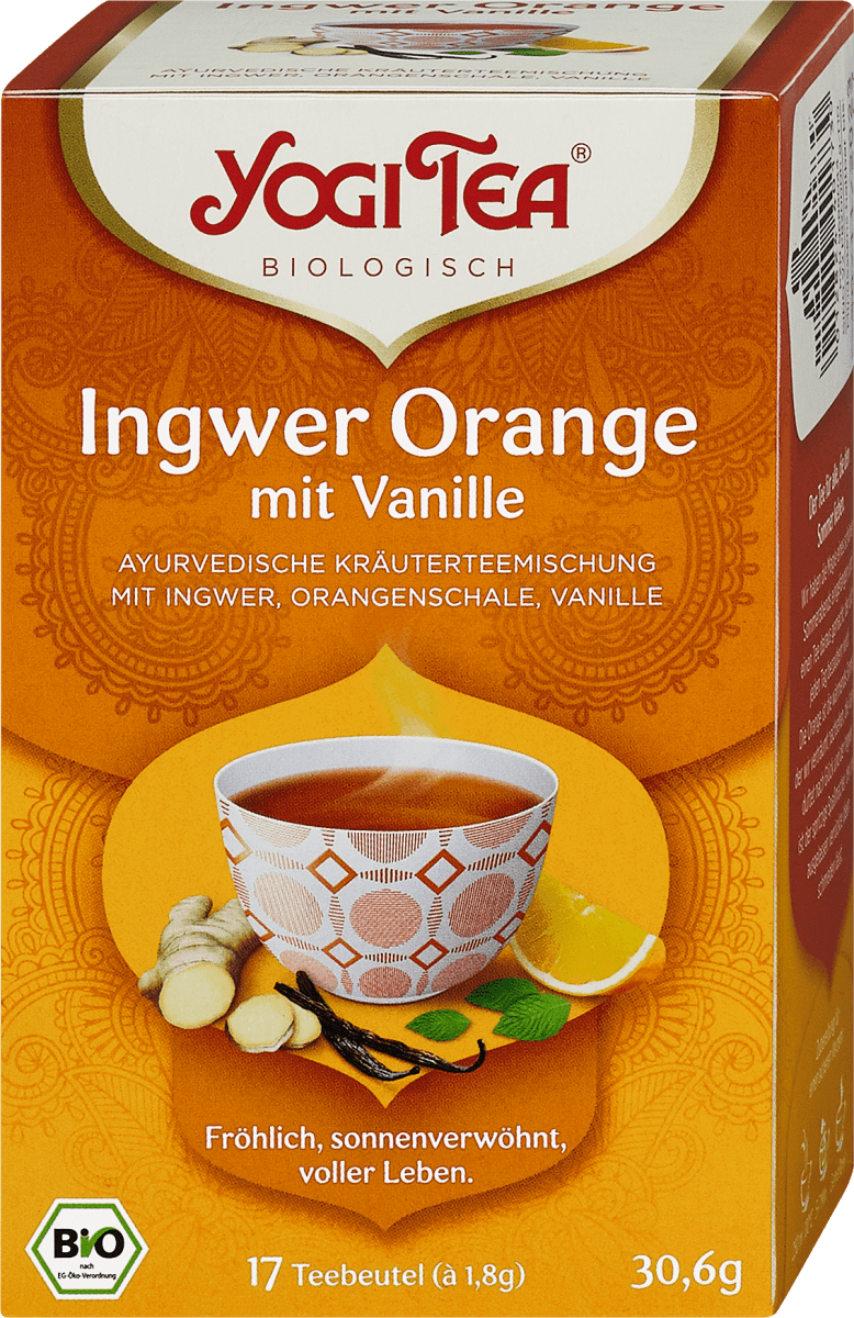 YOGI TEA Ingwer Orange Tee mit Vanille, 17 Btl dm.at