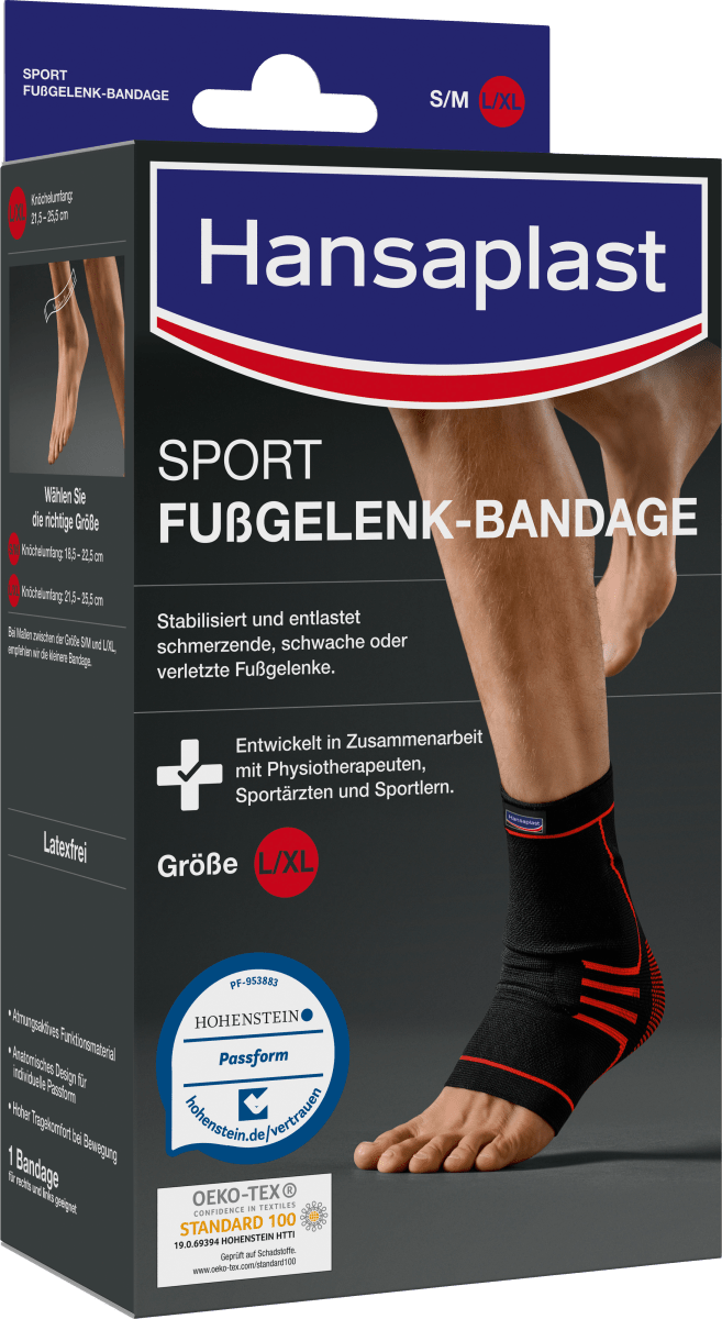 Hansaplast Fußgelenk-Bandage Rechter & Linker Fuß Sprunggelenkbandage Sport 