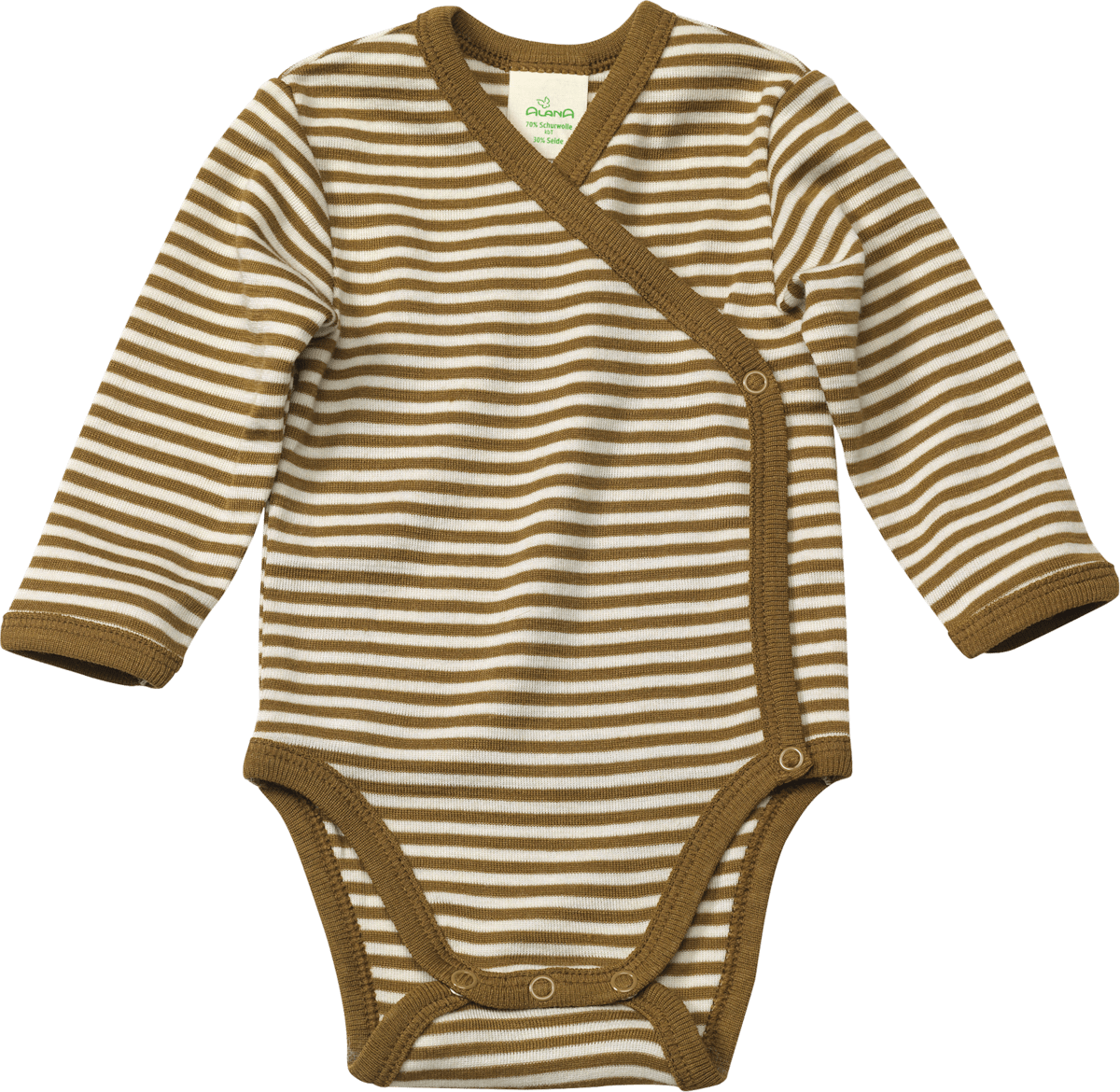 Emma & Noah Baby Wickelbody Wolle-Seide - Kurzarm Made In Austria