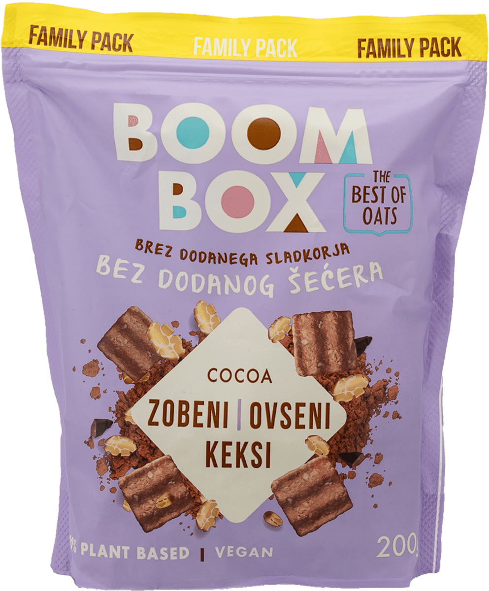 BOOM BOX Zobeni keksi kakao, 200 g dm.hr