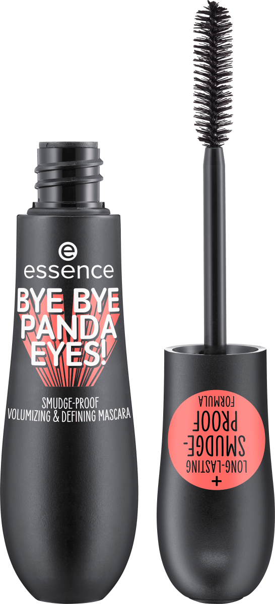 Wimperntusche bye bye panda eyes! smudge-proof volumizing and defining mascara Black 01, 16 ml