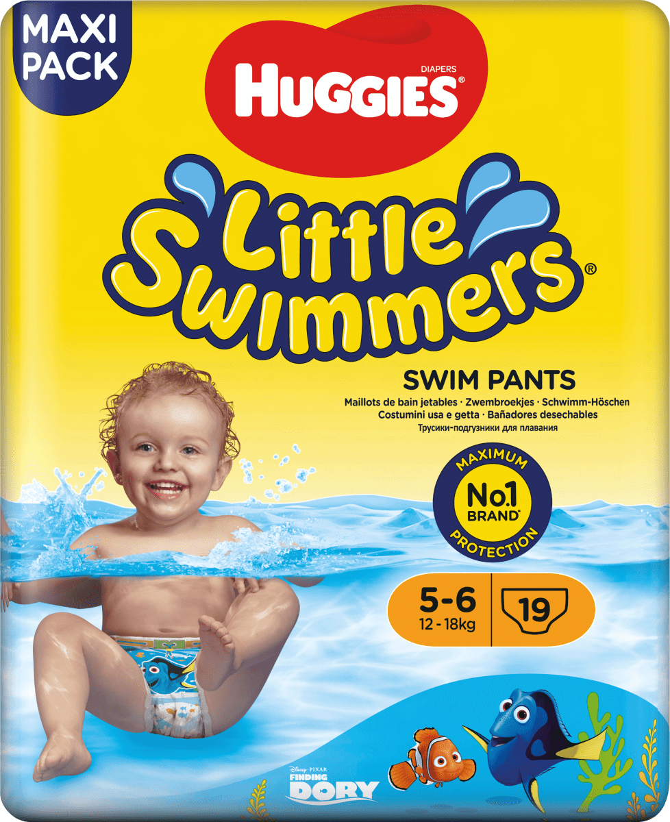Huggies Little Swimmers Einweg einzeln verpackte Schwimmwindeln Größe 5-6 36 Stück 