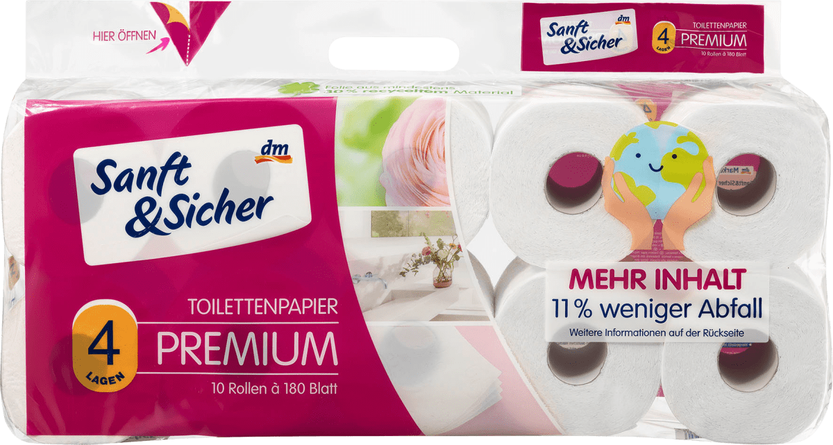 28 Rollen Toilettenpapier Klopapier 4 lagig WC Soft Papier weiß Baby Zuhaus DHL 