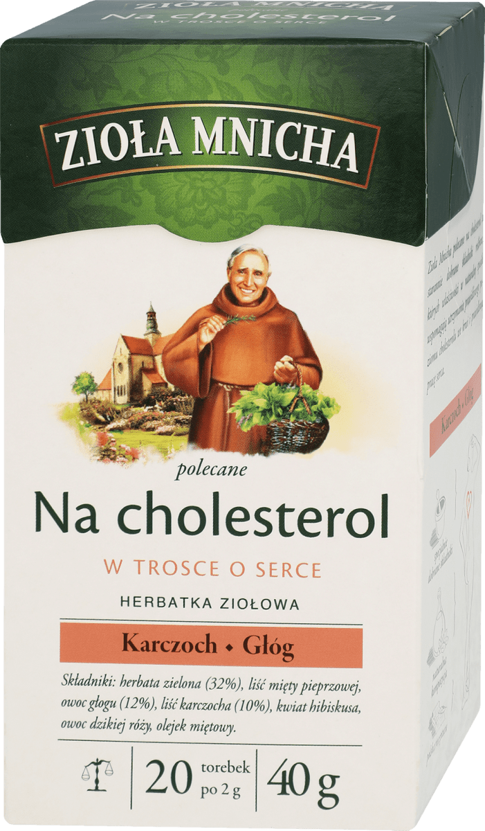 Zioła Mnicha Herbata Na Cholesterol 20 X 20 G 40 G Kupuj Online Zawsze W Najniższych Cenach 3605