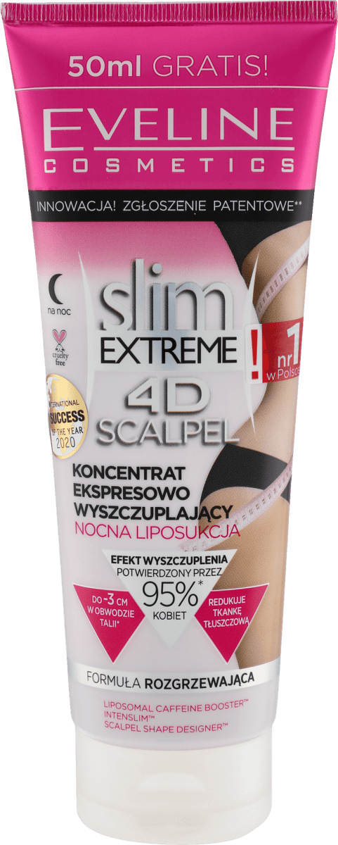 Eveline Cosmetics Slim Extreme 4d Scalpel Koncentrat Ekspresowo Wyszczuplający Nocna Liposukcja