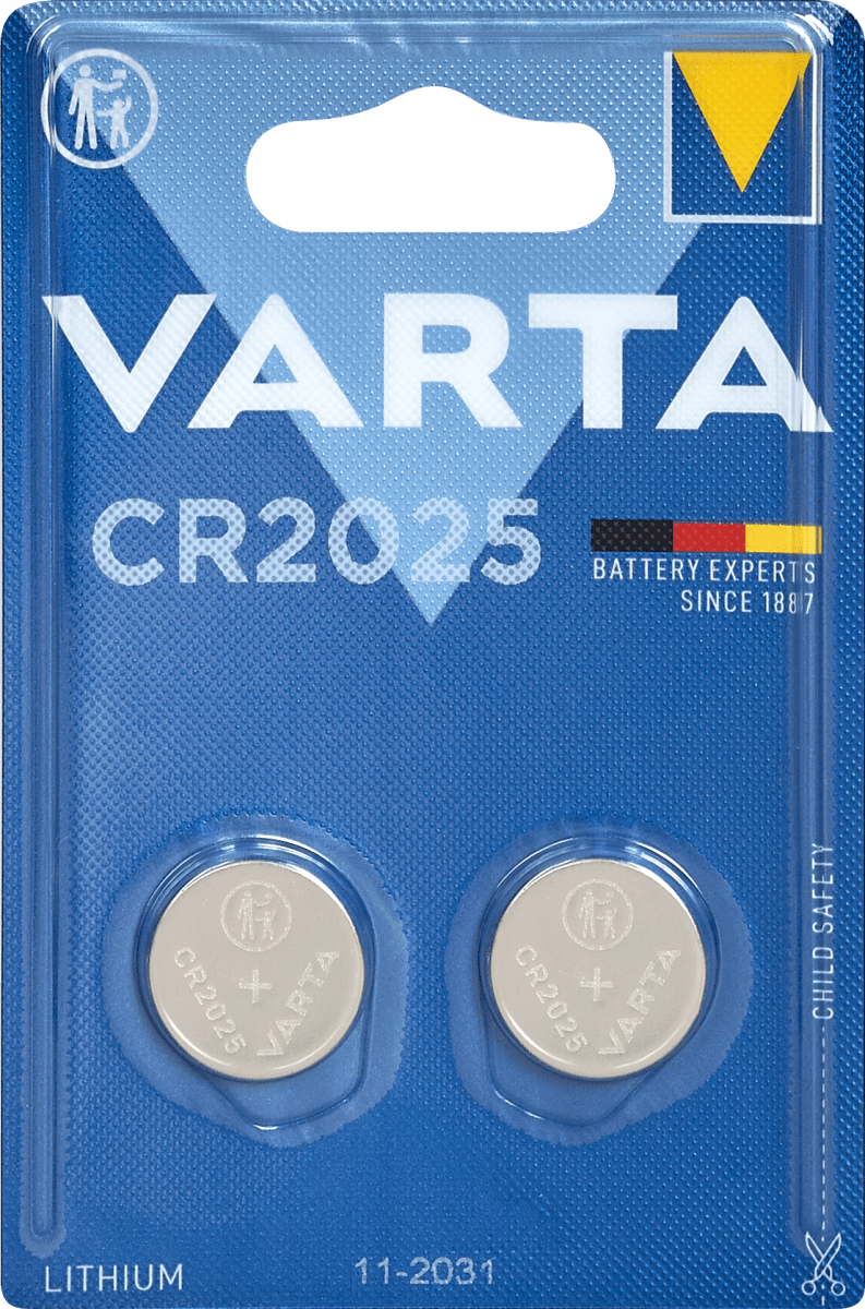 Varta Professional Electronics CR2025 Lithium Knopfbatterien, 2 St dm.at