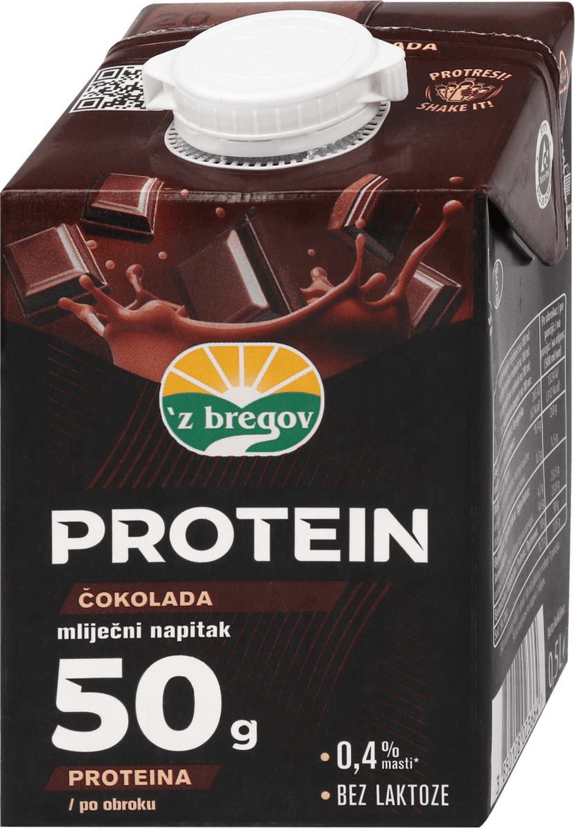 'z bregov Protein mliječni napitak čokolada, 500 ml dm.hr